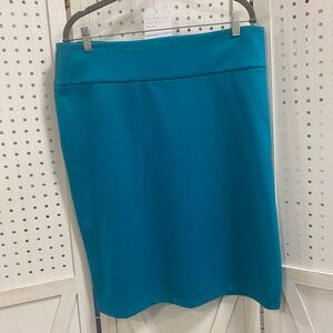 New York & Company Teal Pencil Skirt